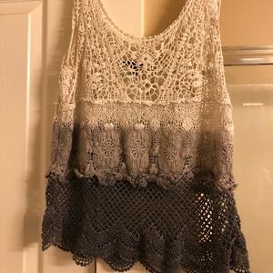 American Eagle Crochet Ombré Tank (M)